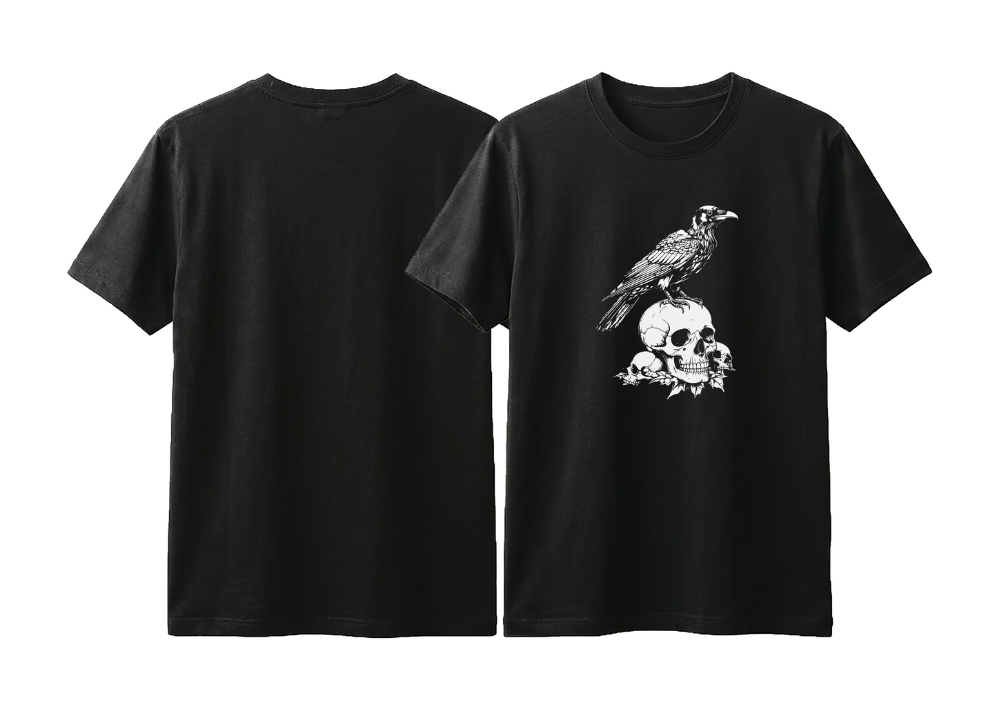 Raven on a Skull